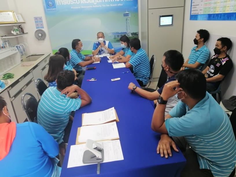 การประปาส่วนภูมิภาคสาขาท่าแซะ จัดกิจกรรมโครงการสนทนายามเช้า (Morning Talk) ประจำเดือนมกราคม ๒๕๖๕