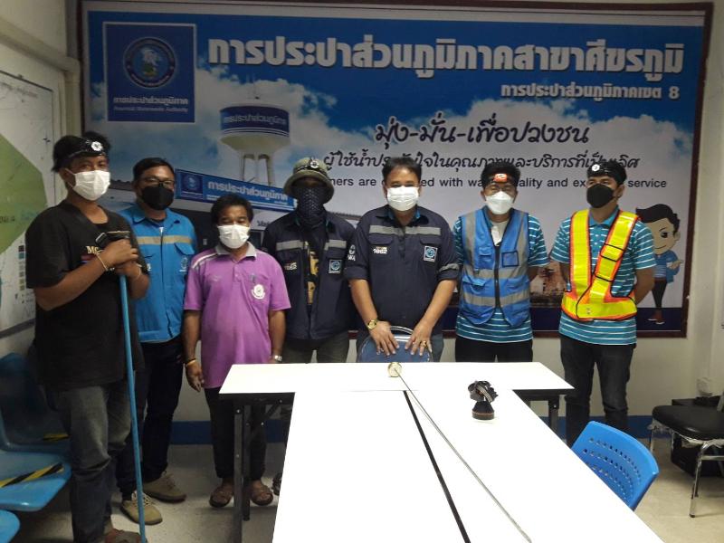 กปภ.สาขาศีขรภูมิแผนปฏิบัติการลดและควบคุมน้ำสูญเสียเชิงรุกของสาขา ประจำเดือนมกราคม 2565