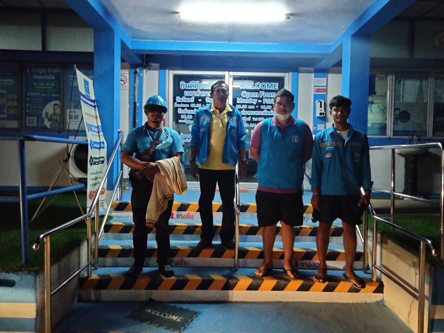 การประปาส่วนภูมิสาขาจันดี ลงพื้นที่เดินสำรวจหาท่อแตก-ท่อรั่ว