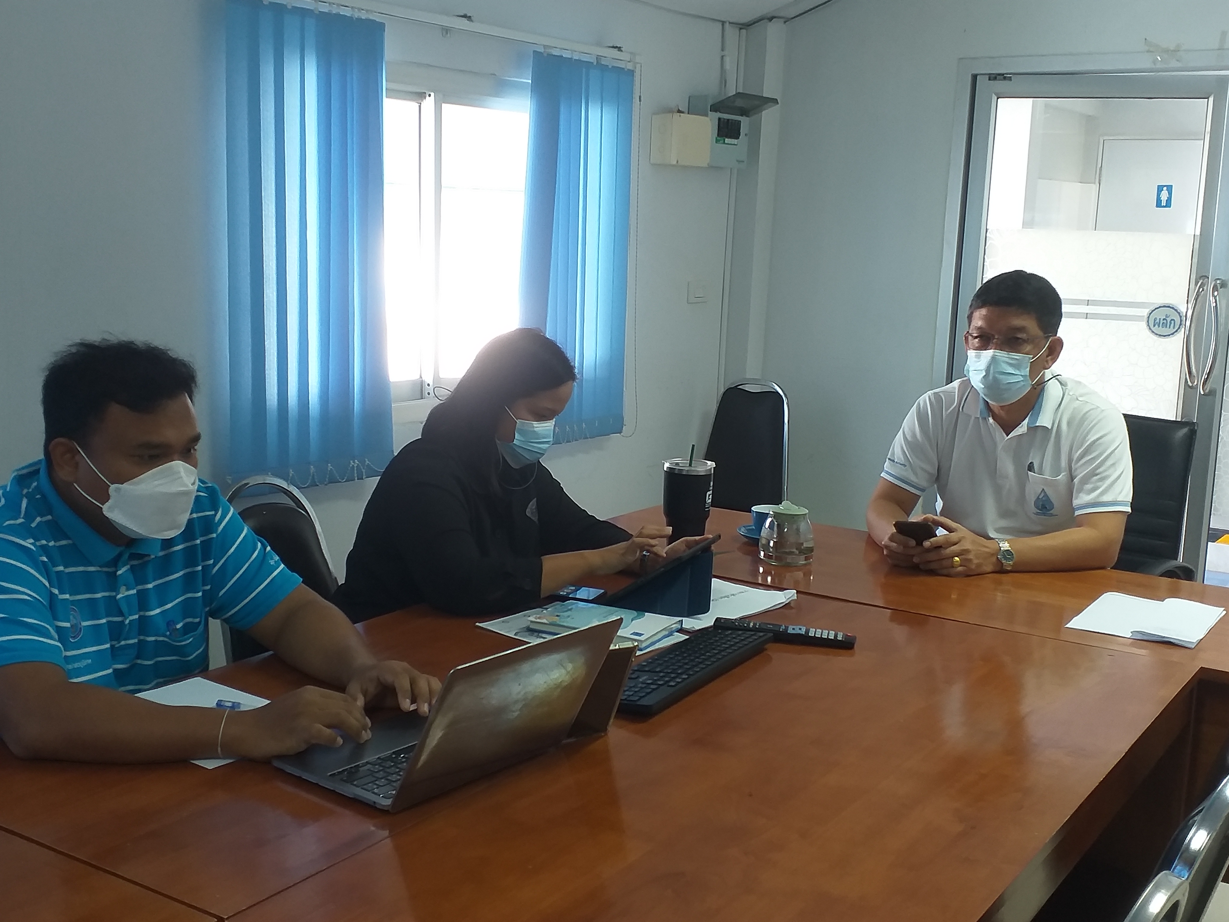 การประปาส่วนภูมิภาคสาขากาญจนดิษฐ์ เข้าร่วมประชุมเชิงปฏิบัติการ �การจัดทำแผนบริหารความเสี่ยงระดับสายงาน (Risk Profile)� ผ่านระบบ Video Conference