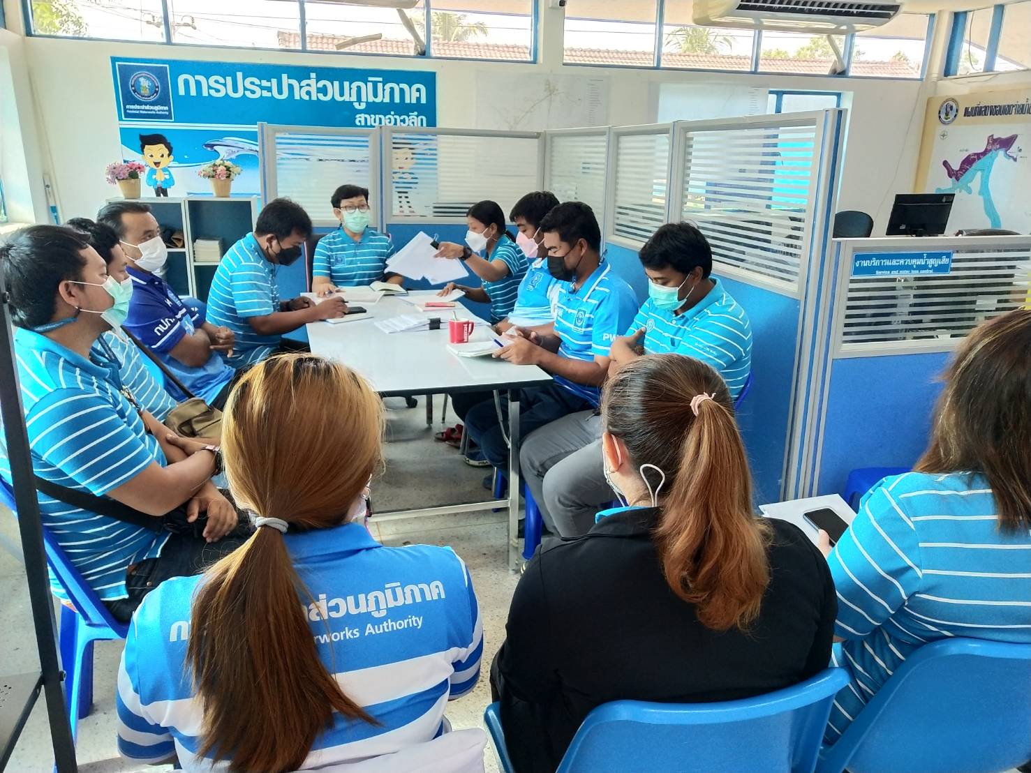 การประปาส่วนภูมิภาคสาขาอ่าวลึก ร่วมจัดกิจกรรมสนทนายามเช้า (Morning Talk) ครั้งที่ 5/2565 ประจำเดือนกุภาพันธ์ 2565