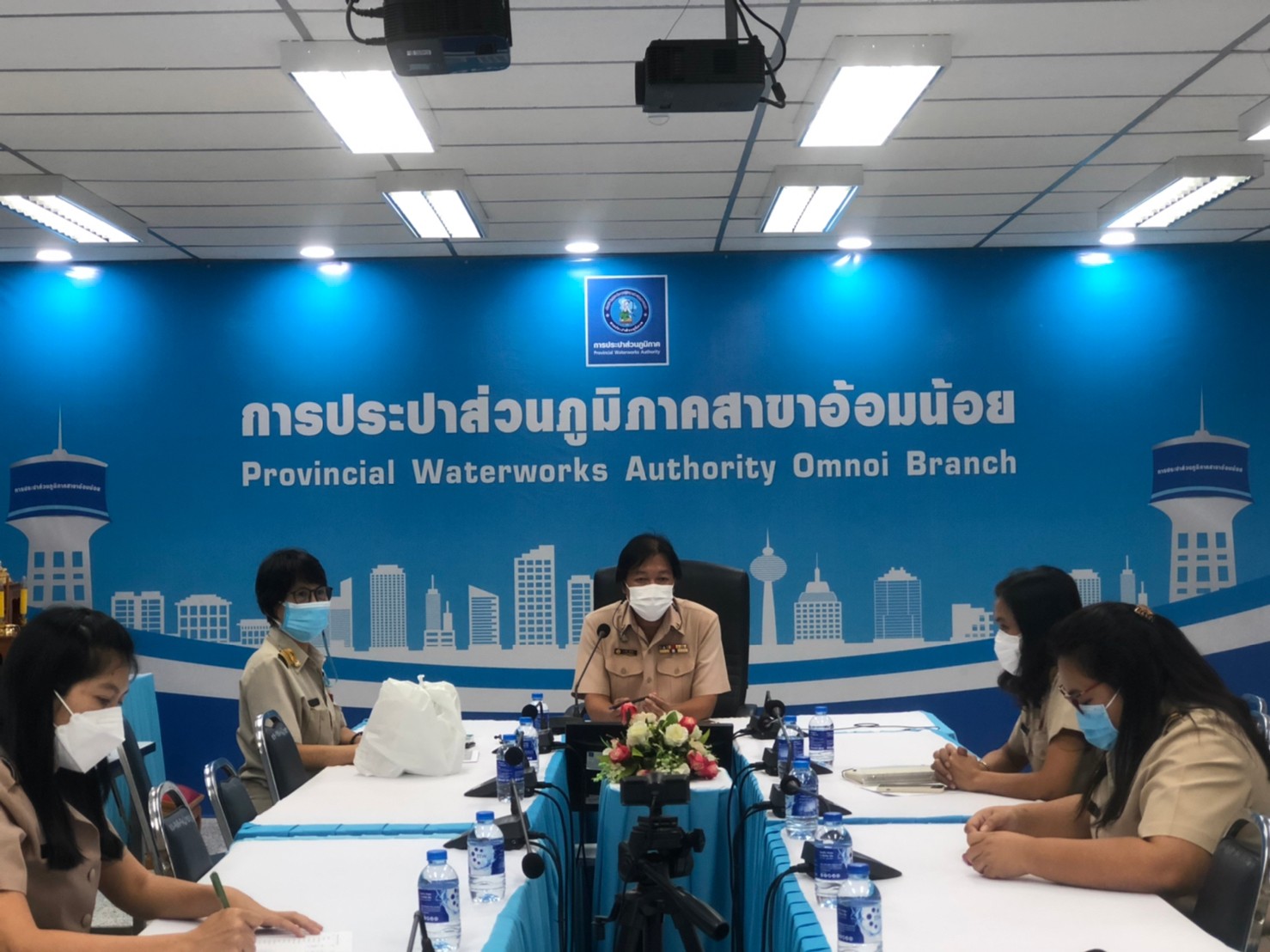 การประปาส่วนภูมิภาคสาขาอ้อมน้อย จัดกิจกรรมสนทนายามเช้า พูดคุยยามเย็น (Morning Talk) ครั้งที่ 5/2565