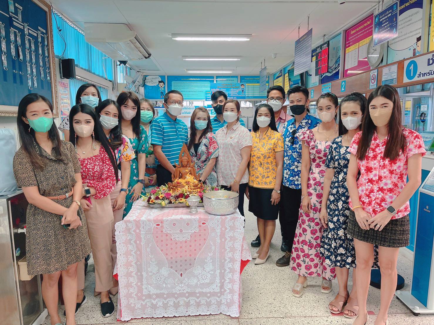 กปภ.สาขาภูเก็ต  ร่วมสืบสานประเพณีไทยในช่วงเทศกาลสงกรานต์ โดยจัดกิจกรรม สรงน้ำพระพุทธรูป