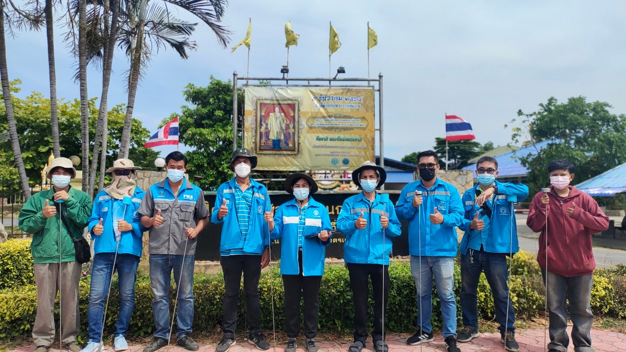กปภ.สาขากาญจนบุรี ลงพื้นที่ค้นหาท่อแตกรั่ว ลดปัญหาการเกิดน้ำสูญเสีย