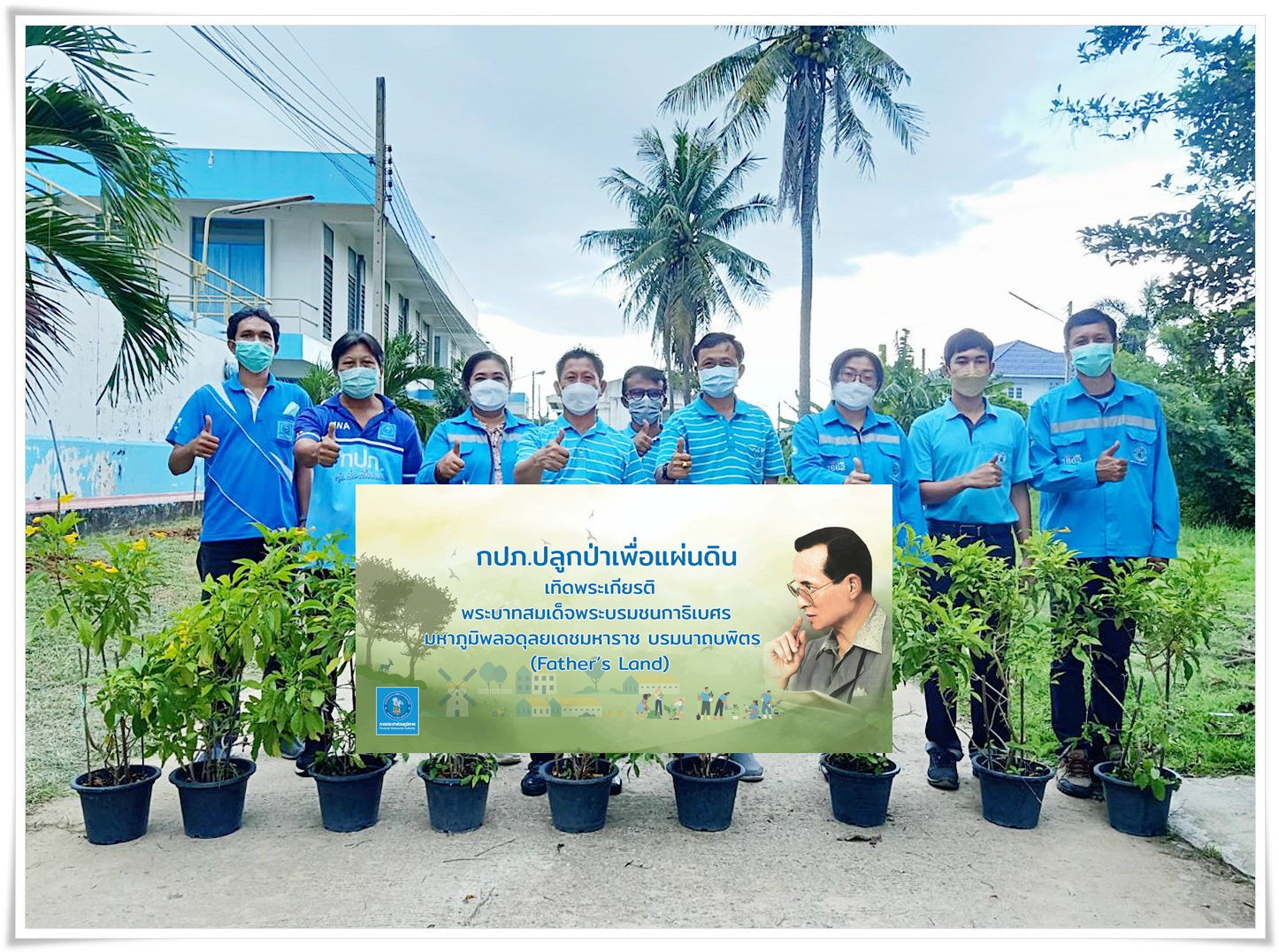 การประปาส่วนภูมิภาคสาขาปราณบุรี ดำเนินโครงการ กปภ. ปลูกป่าเพื่อแผ่นดิน เทิดพระเกียรติพระบาทสมเด็จพระบรมชนกาธิเบศร  มหาภูมิพลอดุลยเดชมหาราช บรมนาถบพิตร (Fathers Land)