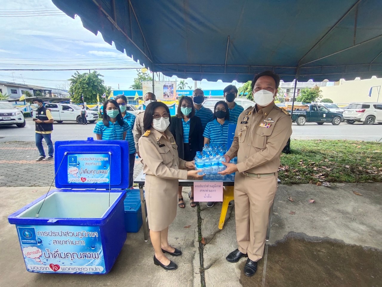 กปภ.สาขาท่ามะกา ร่วมออกหน่วยบริการโครงการจังหวัดเคลื่อนที่ "บำบัดทุกข์ บำรุงสุข สร้างรอยยิ้มให้ประชาชน" ครั้งที่ 12 ประจำปีงบประมาณ 2565  วันอังคาร ที่ 5 กรกฎาคม 2565