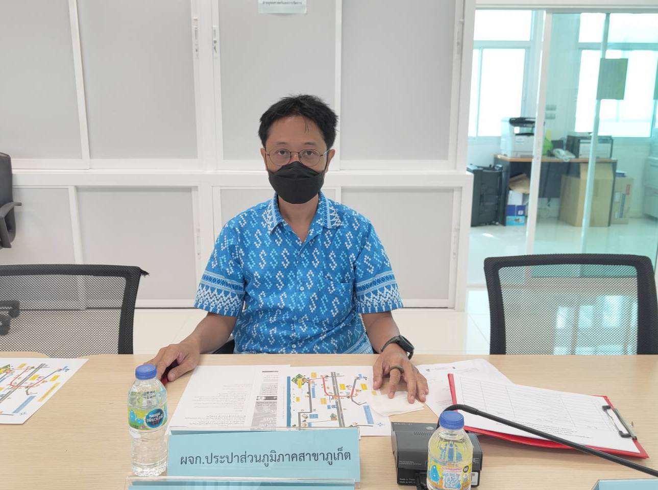 กปภ.สาขาภูเก็ต   เข้าร่วมการฝึกศูนย์บัญชาการเหตุการณ์อำเภอ กรณีภัยจากคลื่นสึนามิ ประจำปี พ.ศ. 2565 อำเภอกะทู้