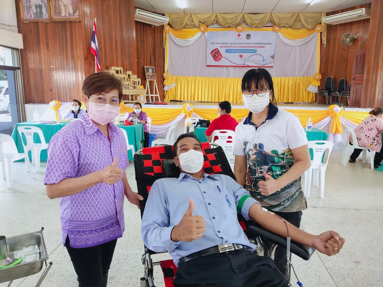 กปภ.สาขาท่ามะกา ร่วมบริจาคโลหิตแก่ โรงพยาบาลพหลพลพยุหเสนา วันพุธ ที่ 9 พฤศจิกายน 2565