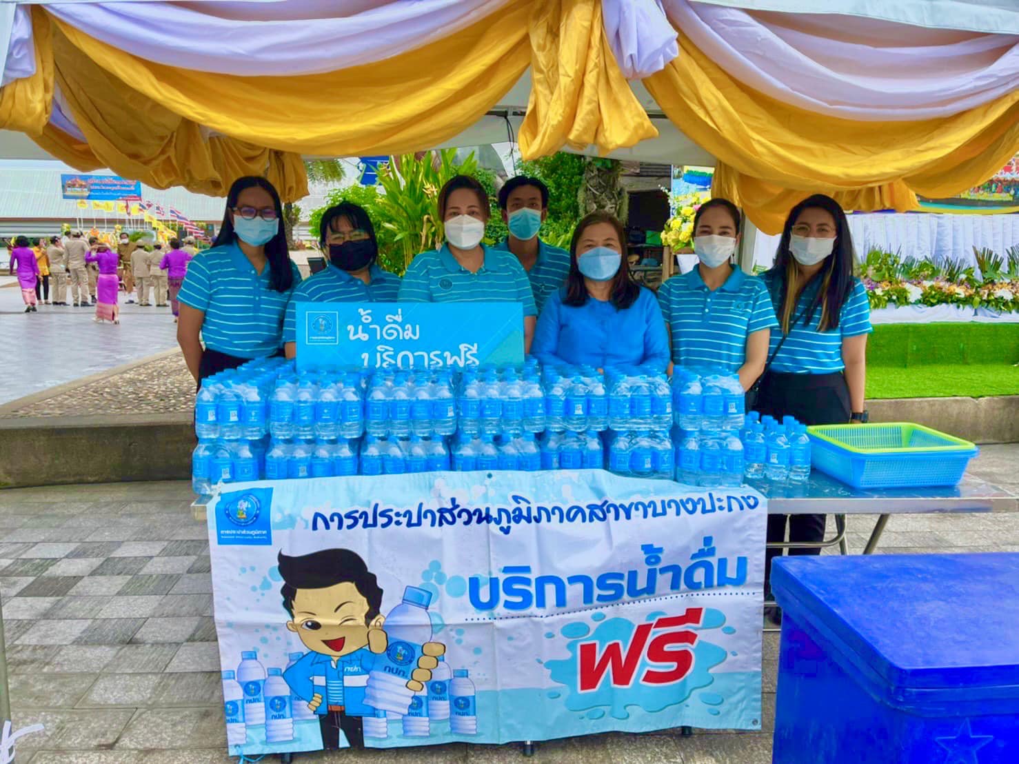 กปภ.สาขาบางปะกง เข้าร่วมพิธีรรับขบวนแห่หลวงพ่อโสธรทางน้ำ ณ บริเวณท่าน้ำหน้าที่ว่าการอำเภอบางปะกง