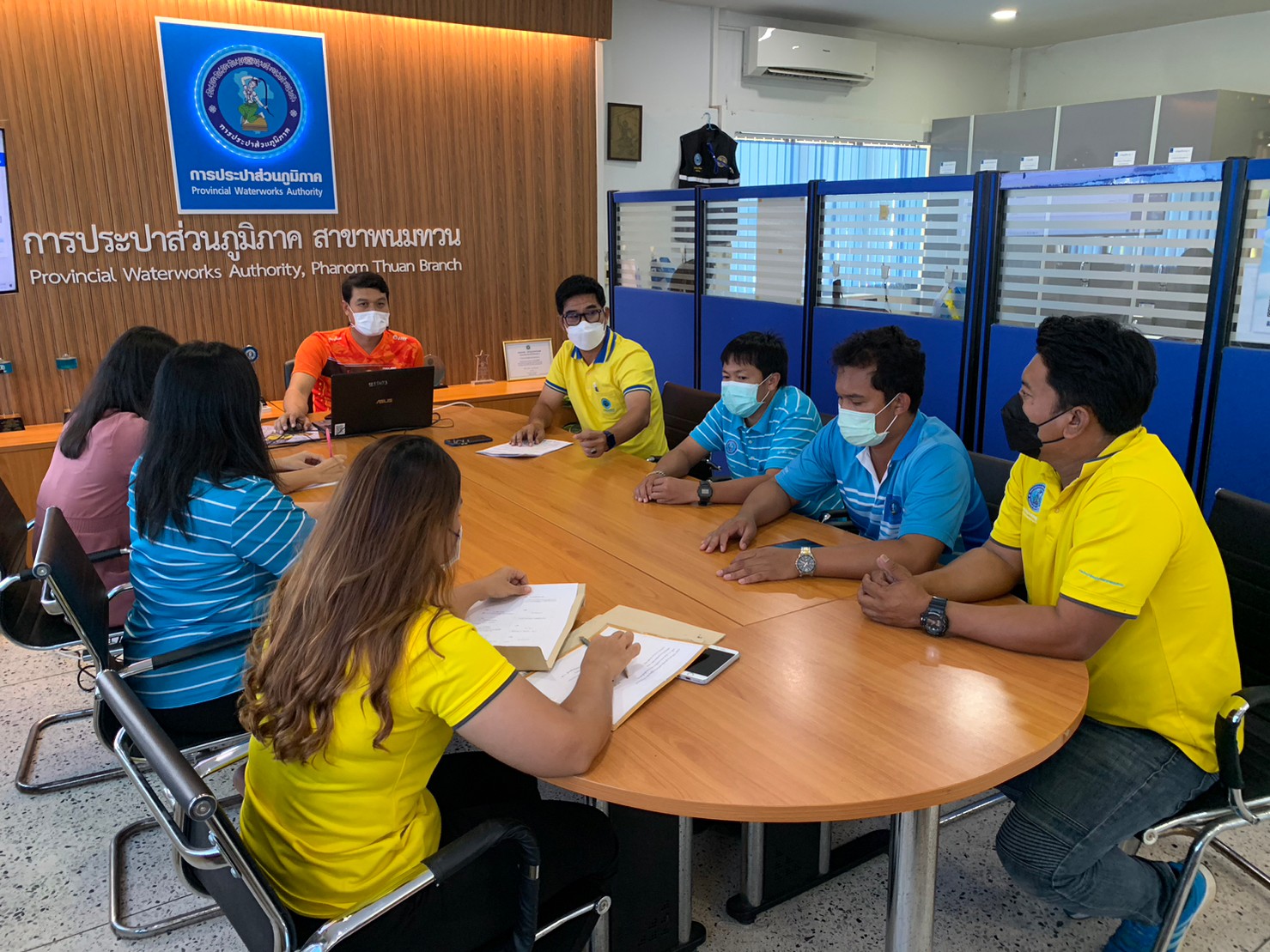 กปภ.สาขาพนมทวน ประชุมซักซ้อมการนำเข้าข้อมูล Smart 1662