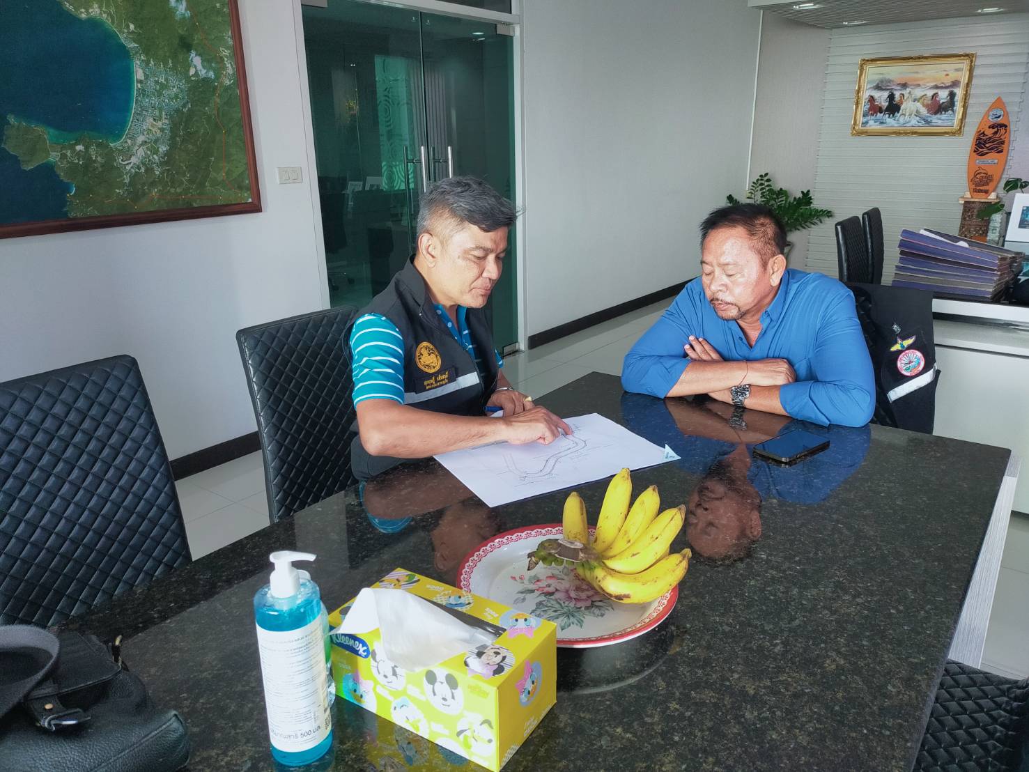 กปภ.สาขาภูเก็ต  เข้าพบนายกเทศบาลเมืองป่าตอง ในโอกาสย้ายมาดำรงตำแหน่งใหม่ในตำแหน่งผู้จัดการประปาส่วนภูมิภาคสาขาภูเก็ต