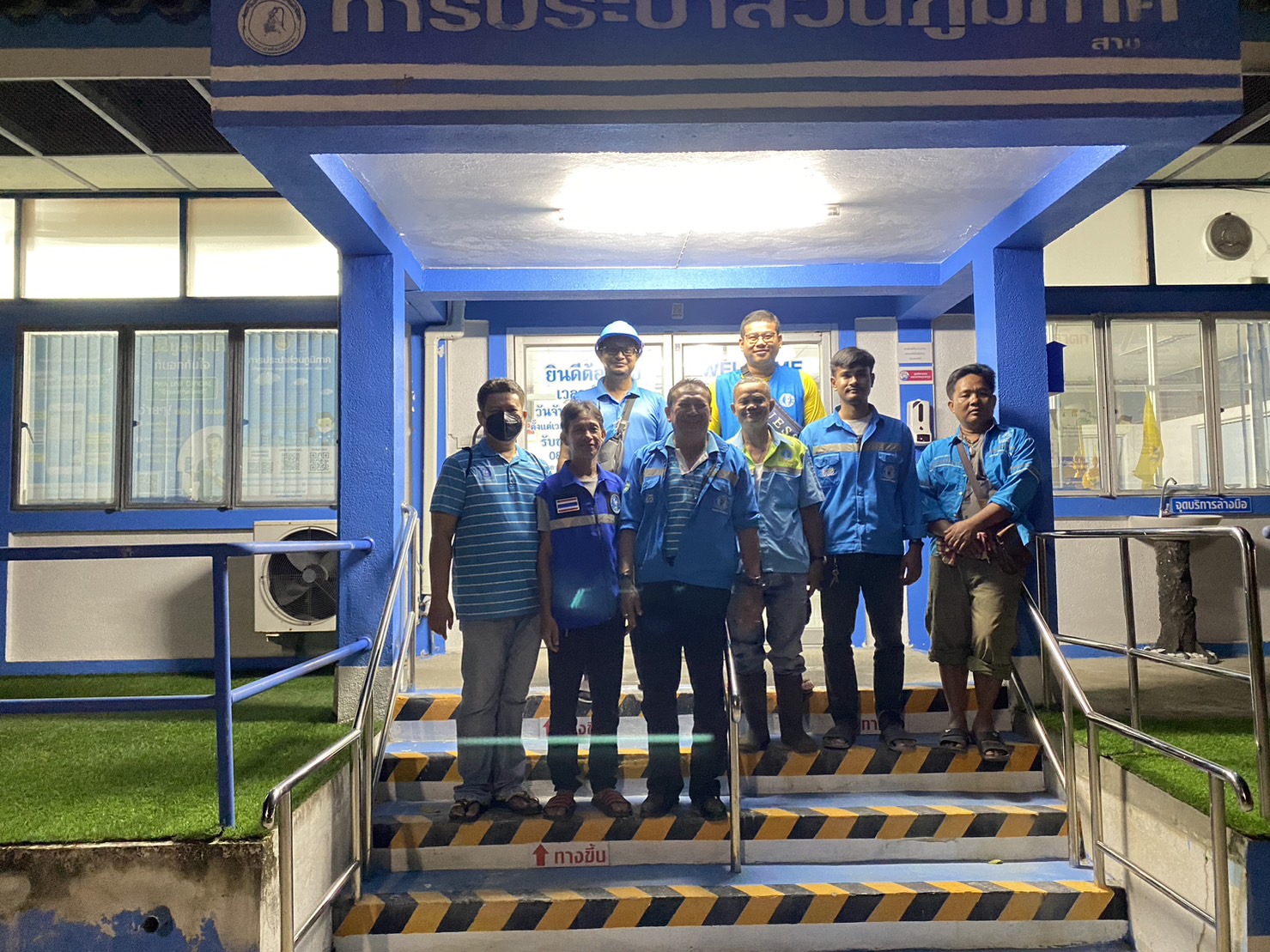 การประปาส่วนภูมิสาขาจันดี ลงพื้นที่เดินสำรวจหาท่อแตก-ท่อรั่วและทำ step Test