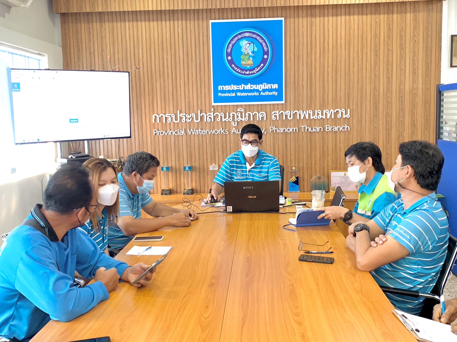 กปภ.สาขาพนมทวน ดำเนินกิจกรรมสนทนายามเช้า (Morning Talk)  ครั้งที่ 5/2566  เดือน กุมภาพันธ์ 2566