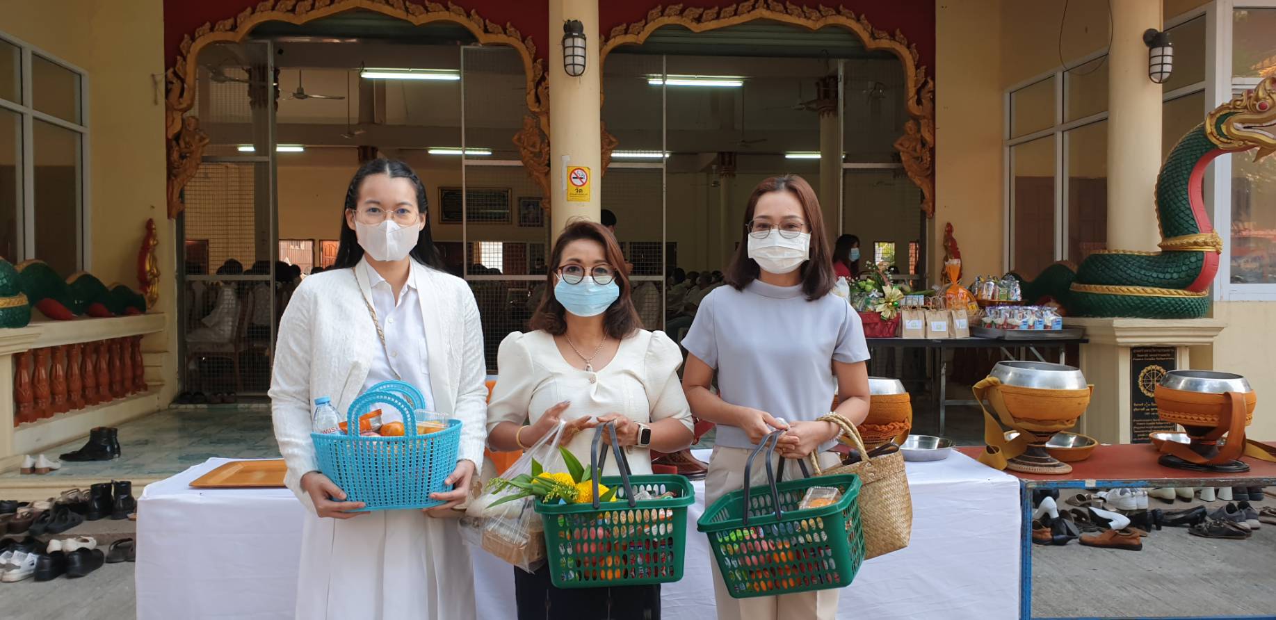 กปภ.สาขามหาสารคาม เข้าร่วมพิธีทำบุญตักบาตร และ ร่วมพิธีเวียนเทียน เนื่องใน วันมาฆบูชา 2566