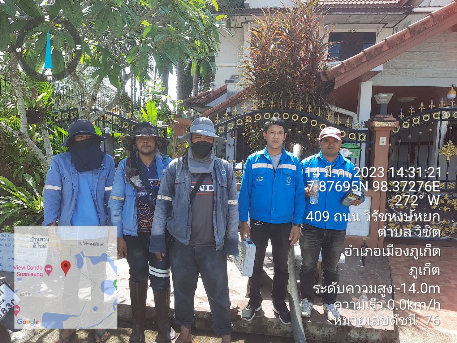 กปภ.สาขาภูเก็ต ดำเนินการระบายตะกอน ตรวจสอบคุณภาพน้ำและวัดแรงดันน้ำประปาในพื้นที่ หมู่บ้านอนุภาษนาคา