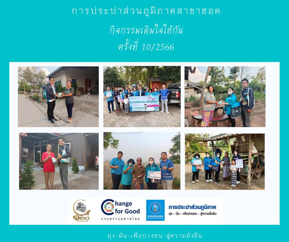 การประปาส่วนภูมิภาคสาขาฮอด จัดกิจกรรมเติมใจให้กัน Home Care ครั้งที่ 10/2566