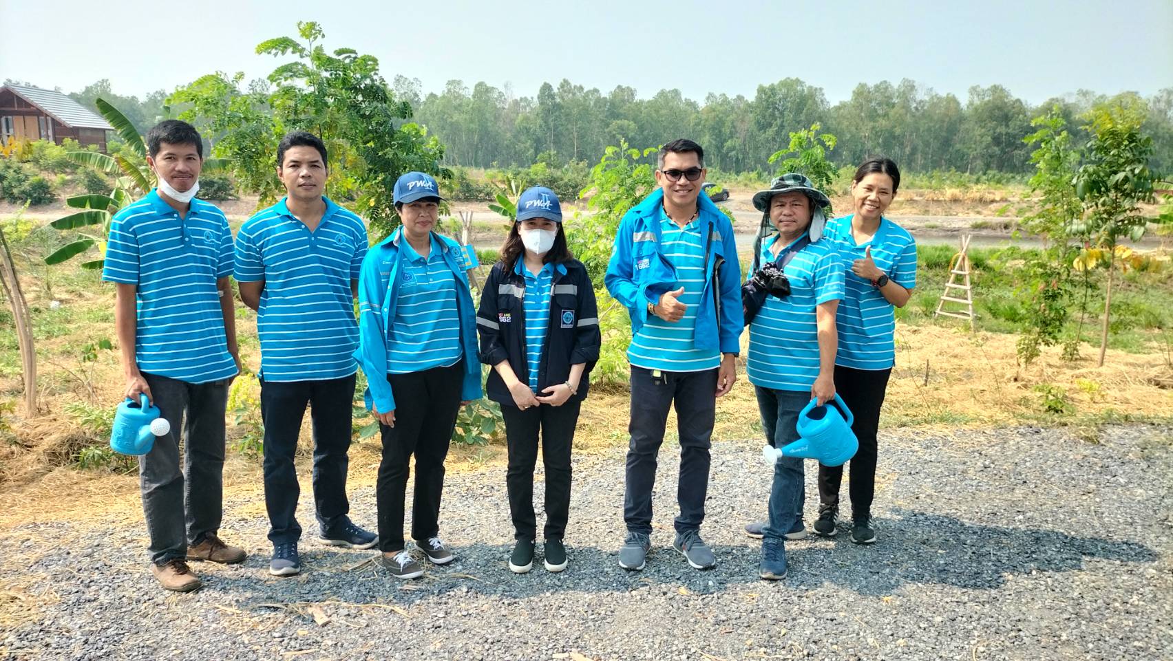 กปภ.สาขาธัญบุรี ร่วมกิจกรรม โครงการ โคก หนอง นา สัปปายะและรมณียสถาน สถานปฏิบัติธรรมสมเด็จพระสังฆราช (อมฺพรมหาเถร)