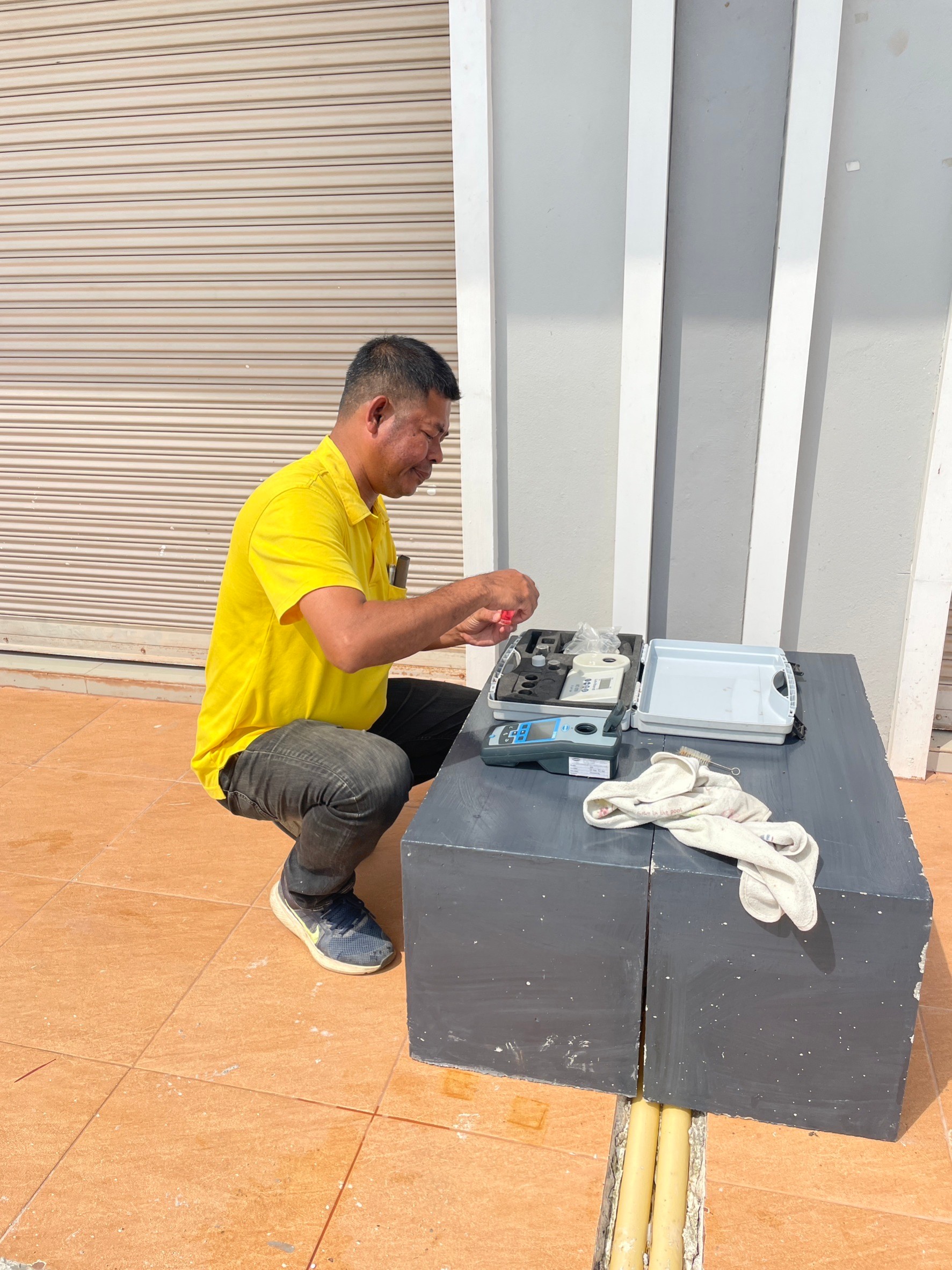 การประปาส่วนภูมิภาคสาขาจันดี ออกตรวจวัดคุณภาพน้ำตามโครงการ กปภ.เช็คชัวร์ ประจำเดือน เมษายน 2566