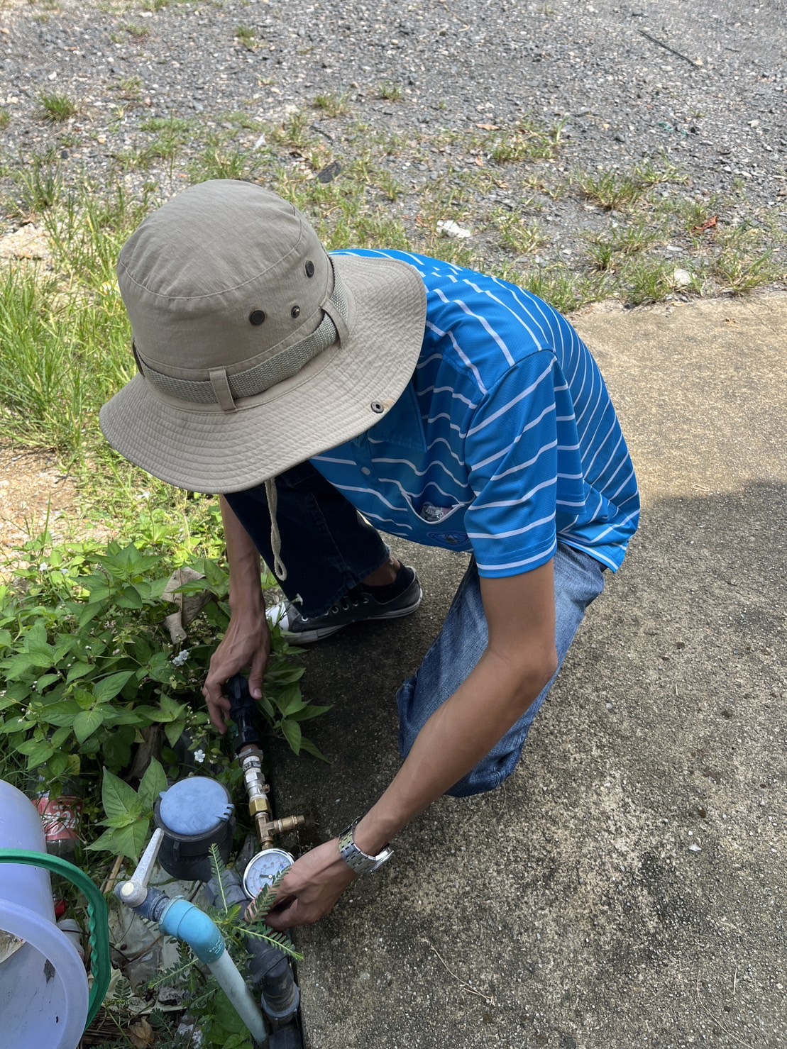 กปภ.สาขาพังงา ลงพื้นที่ตรวจวัดแรงดันน้ำ