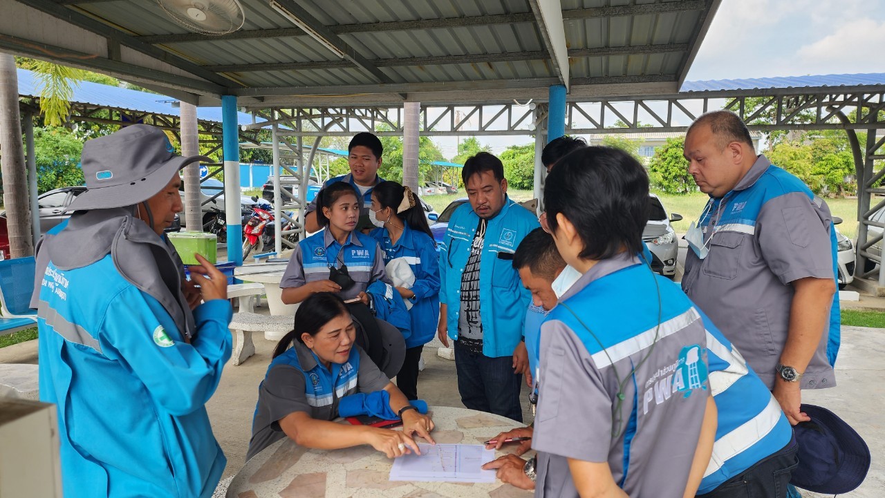 กปภ.สาขาอ้อมน้อย ลงพื้นที่ทำกิจกรรมลดน้ำสูญเสียเชิงรุก (ALC)