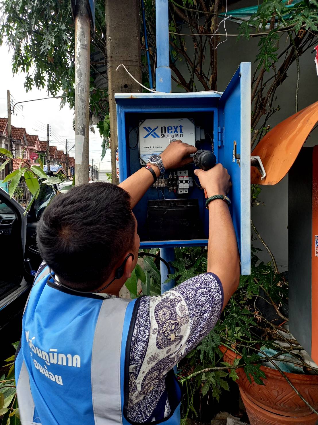 กปภ.สาขาอ้อมน้อย ลงพื้นที่ตรวจสอบ P3 ( แรงดันปลายน้ำ) และ ตรวจสอบระบบ PRV (ประตูน้ำสำหรับลดแรงดัน)