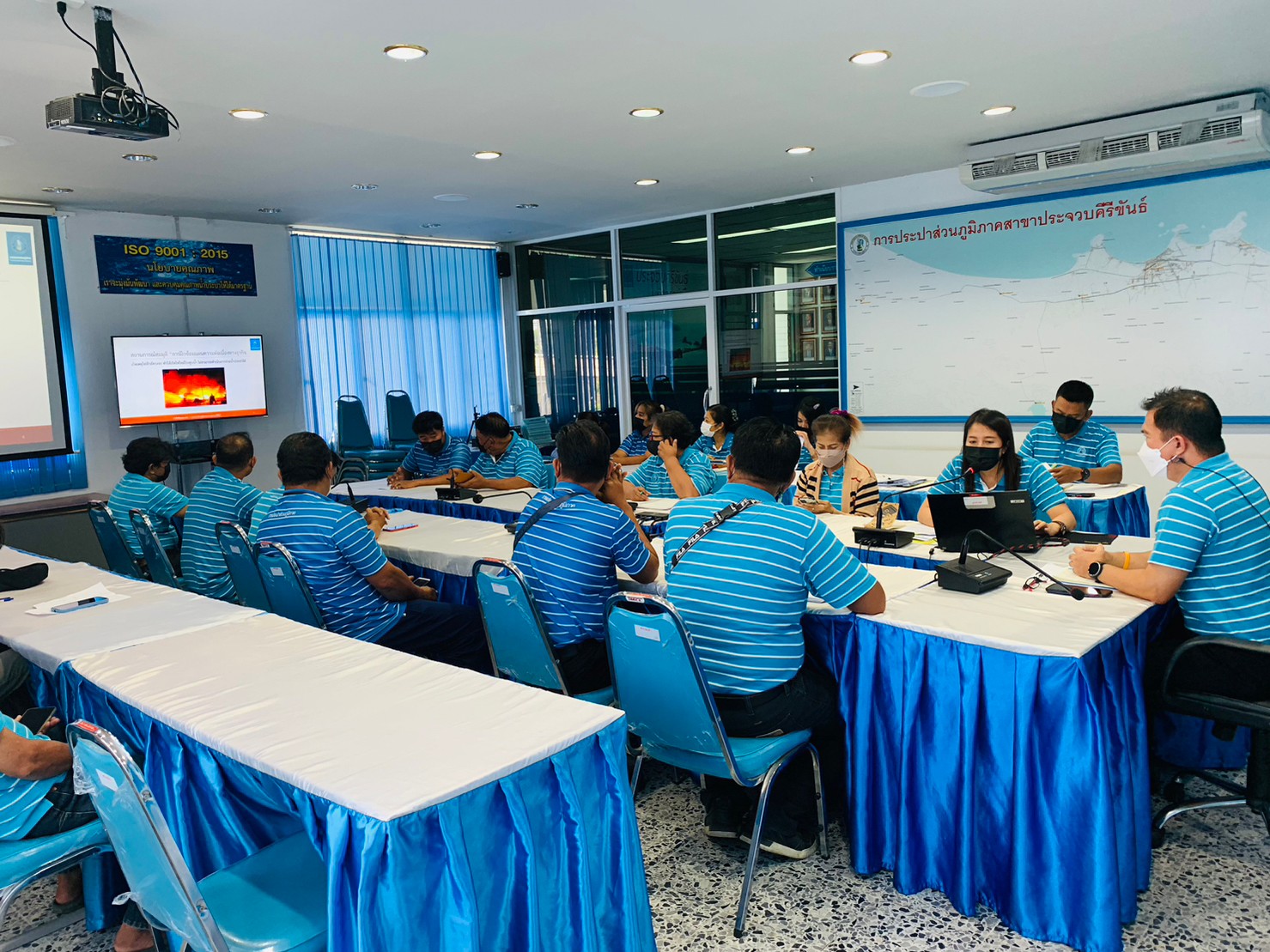 การประปาส่วนภูมิภาคสาขาประจวบคีรีขันธ์ การประปาส่วนภูมิภาคสาขาประจวบคีรีขันธ์ ซ้อมแผนตอบโต้สถานการณ์ฉุกเฉินกรณีเกิดเหตุเพลิงไหม้