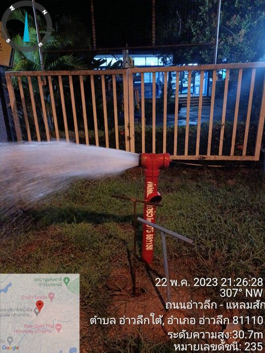 การประปาส่วนภูมิภาคสาขาอ่าวลึก ดำเนินการตามแผนงานบริการและควบคุมน้ำสูญเสีย โบล์วตะกอน ตามแผนระบายตะกอนในเส้นท่อ