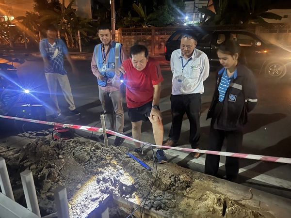 กปภ.สาขาสมุทรสงคราม ลงพื้นที่ทำ STEP TEST สำรวจท่อแตกรั่ว เร่งซ่อมท่อ ลดน้ำสูญเสีย เพิ่มน้ำจำหน่าย ลดข้อร้องเรียน