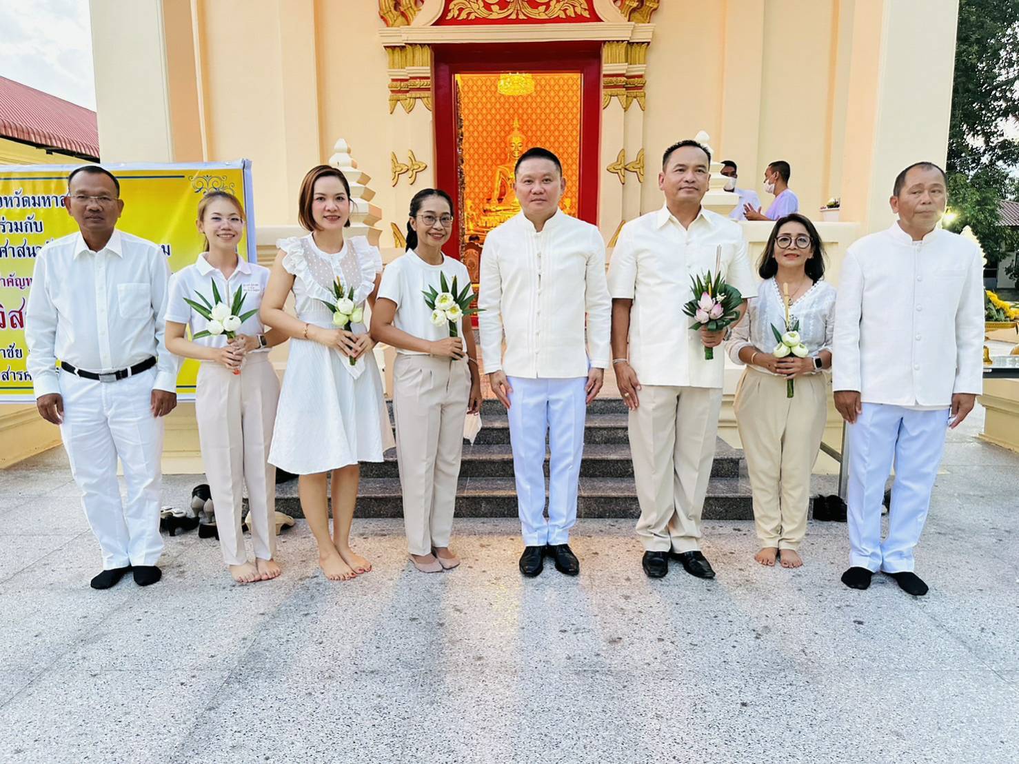 กปภ.สาขามหาสารคาม เข้าร่วมพิธีเวียนเทียน ณ วัดมหาชัย พระอารามหลวง เนื่องในวันวิสาขบูชา