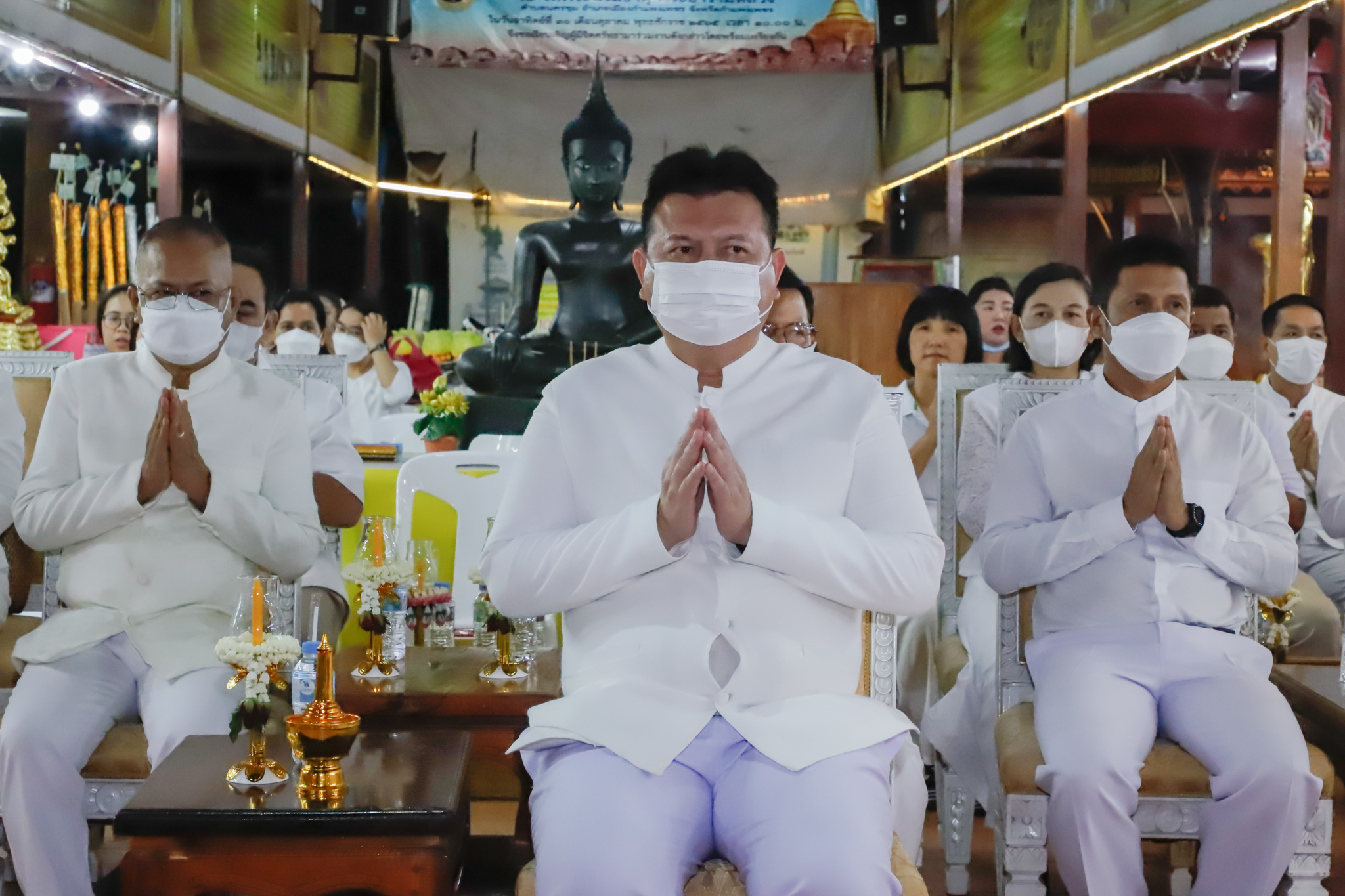 กปภ.สาขากำแพงเพชร ร่วมกิจกรรมเวียนเทียนที่วัดพระบรมธาตุ พระอารามหลวง เนื่องในวันวิสาขบูชา