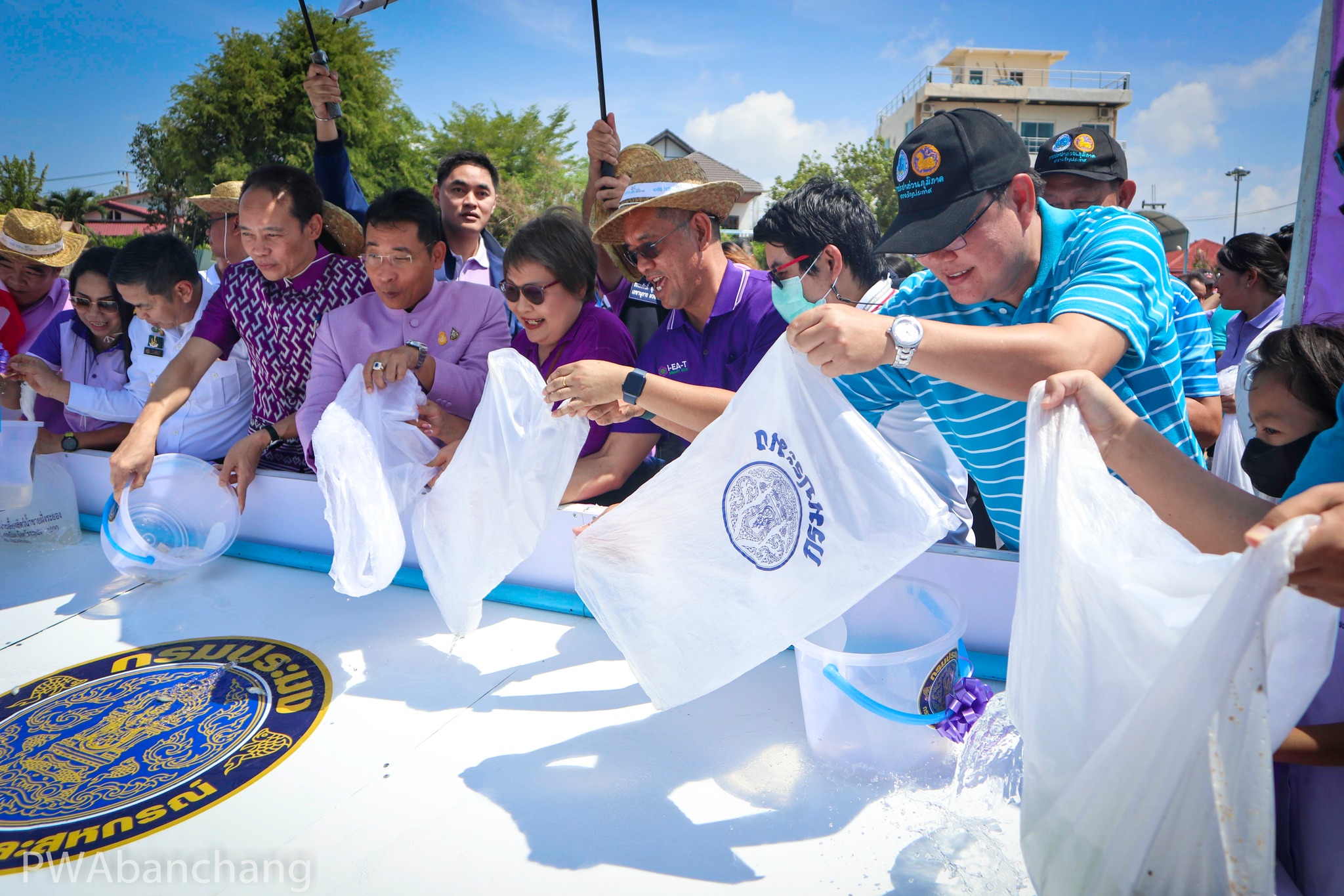 กปภ.บ้านฉาง ร่วมปล่อยพันธุ์ปลา เนื่องในวันเฉลิมพระชนมพรรษาสมเด็จพระราชินี