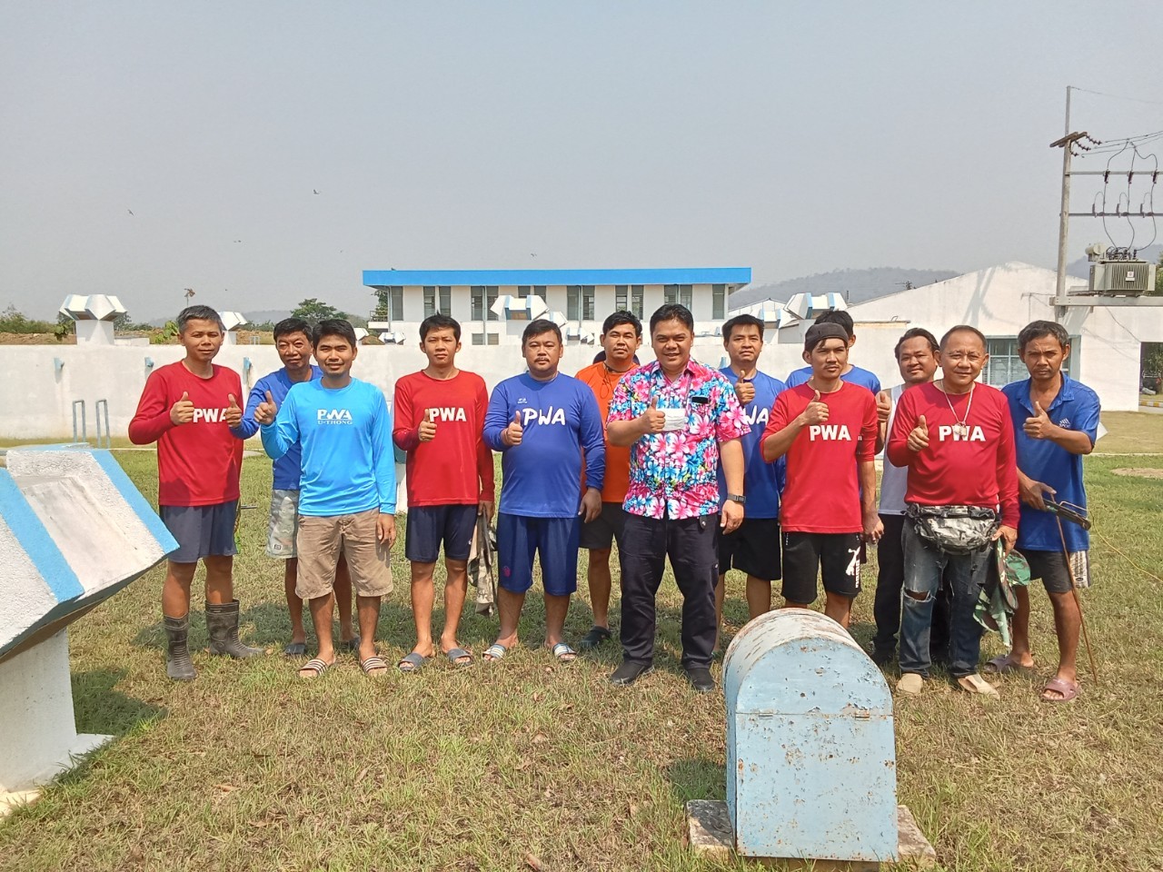 กปภ.สาขาอู่ทอง ล้างถังน้ำใส ตามแผน WSP ประจำปี 2566