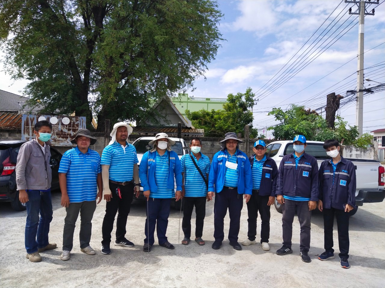 การประปาส่วนภูมิภาคสาขาอู่ทองร่วมกันลงพื้นที่ค้นหาท่อรั่วท่อแตก