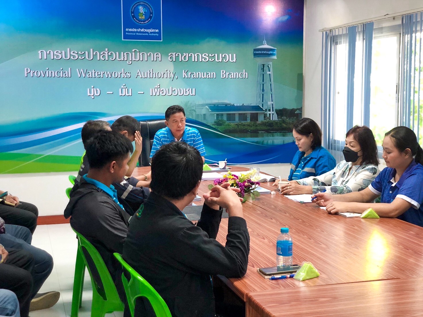 กปภ.สาขากระนวน พร้อมด้วยห้วหน้างานและพนักงานในสังกัด ร่วมประชุมสนทนายามเช้า Morning Talk ครั้งที่ 9/66 ประจำเดือน มิถุนายน 2566