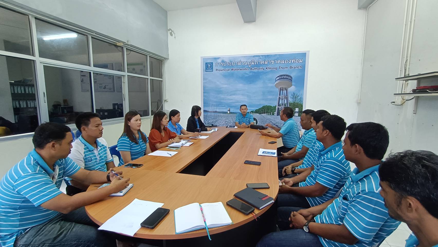 การประปาส่วนภูมิภาคสาขาคลองท่อมให้การต้อนรับ นายไกรสร มะหะหมัด ผู้ช่วยผู้อำนวยการการประปาส่วนภูมิภาคเขต 4 (บริหาร) ในโอกาสลงพื้นที่ ตรวจเยี่ยมกปภ.สาขา