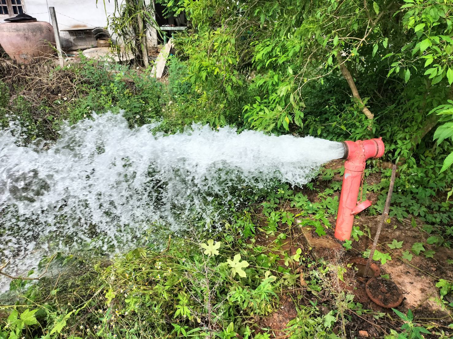 การประปาส่วนภูมิภาค สาขากาญจนดิษฐ์ ลงพื้นที่ ทำความสะอาด ระบายตะกอนในเส้นท่อจ่ายน้ำ ผ่านหัวดับเพลิงและท่อหน้ามาตรประจำเดือน กรกฎาคม 2566