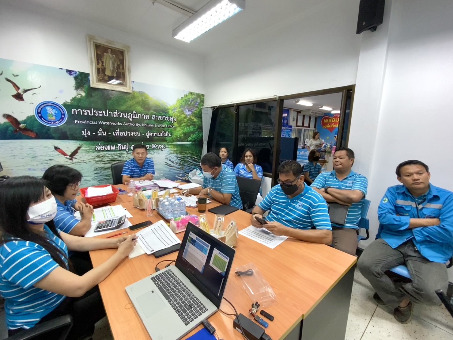 กปภ.สาขาขลุง จัดกิจกรรมสนทนายามเช้า (Morning Talk) ครั้งที่ 10/2566