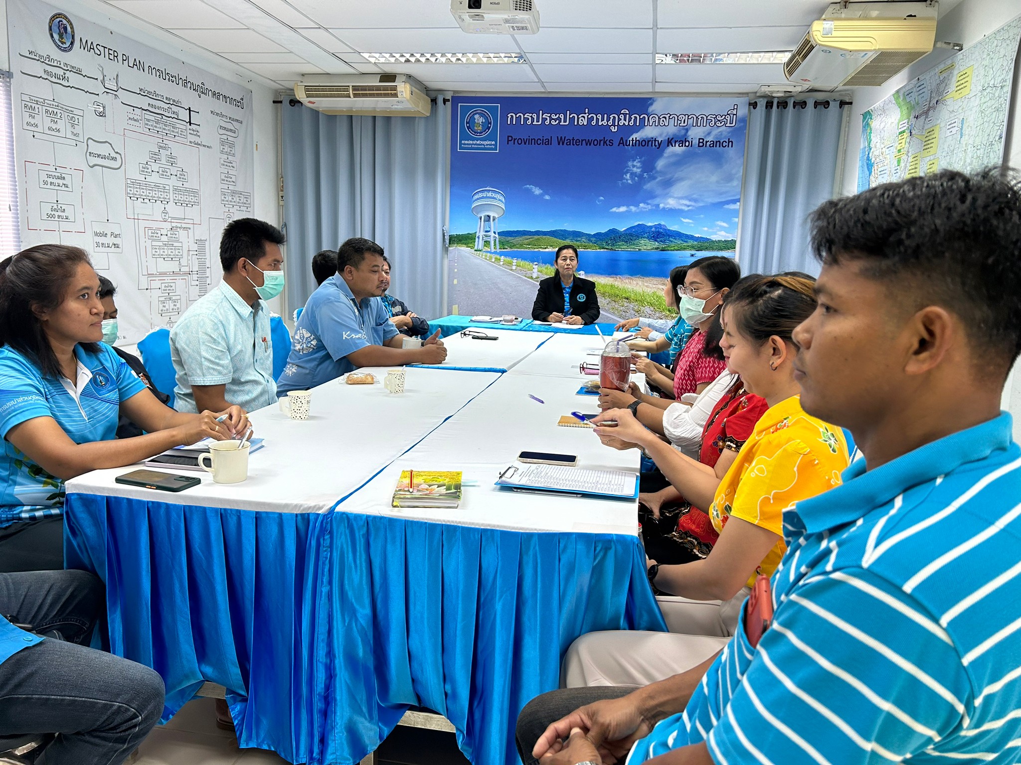 การประปาส่วนภูมิภาคสาขากระบี่ จัดกิจกรรมสนทนายามเช้า (MORNING TALK) ครั้งที่ 11 ประจำปี 2566 พร้อมประชุมติดตามแผนการดำเนินงานศูนย์ราชการสะดวก (Government Easy Contact Center:GECC ) ประจำปี 2566