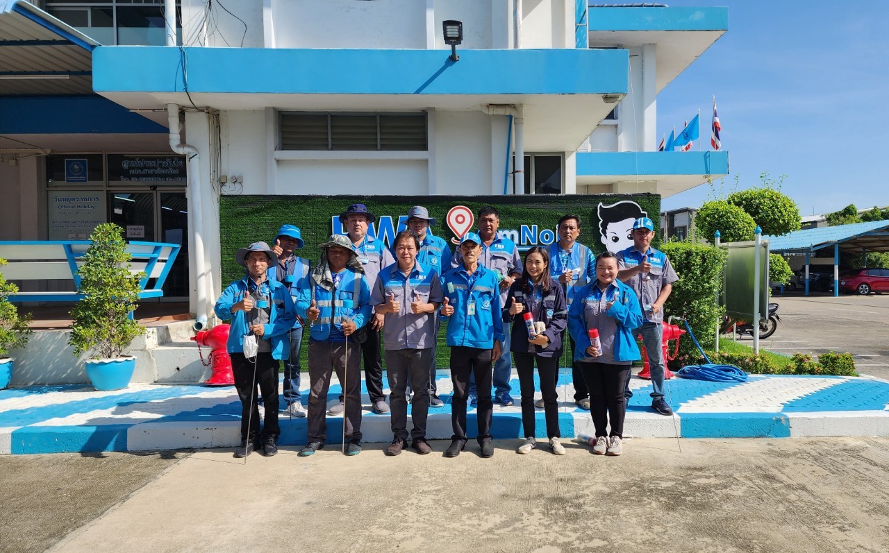 กปภ.สาขาอ้อมน้อย ลงพื้นที่ทำกิจกรรมลดน้ำสูญเสียเชิงรุก (ALC)