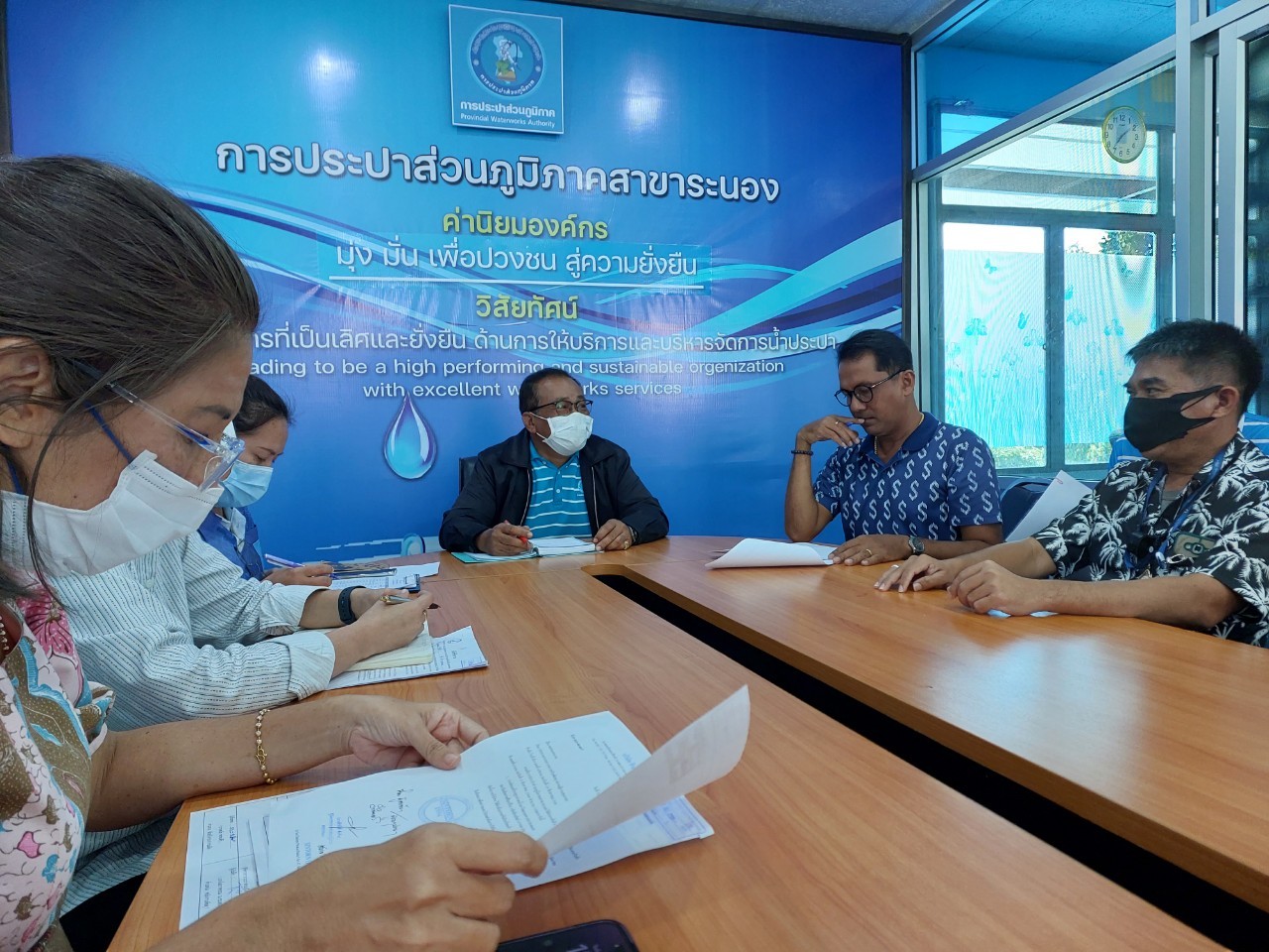 กปภ.สาขาระนอง จัดกิจกรรมสนทนายามเช้า (Morning Talk) ประจำเดือนสิงหาคม 2566