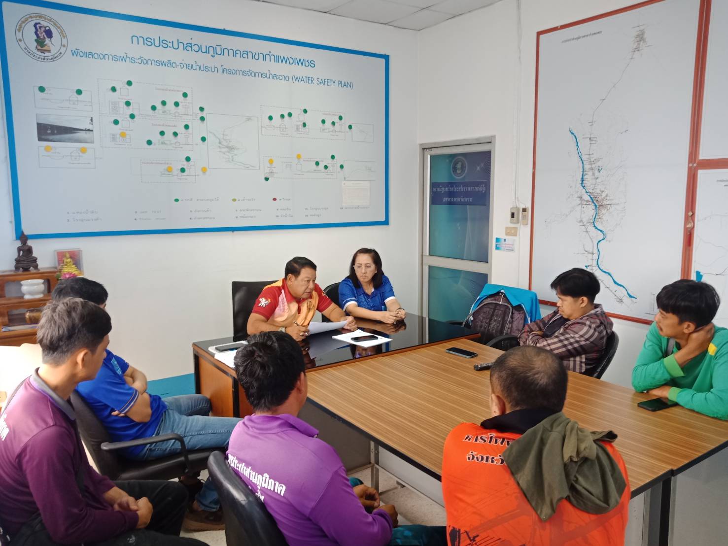 กปภ.สาขากำแพงเพชร ประชุมทีมผู้รับจ้างทีมซ่อม เสริมทัพให้แข็งแกร่ง