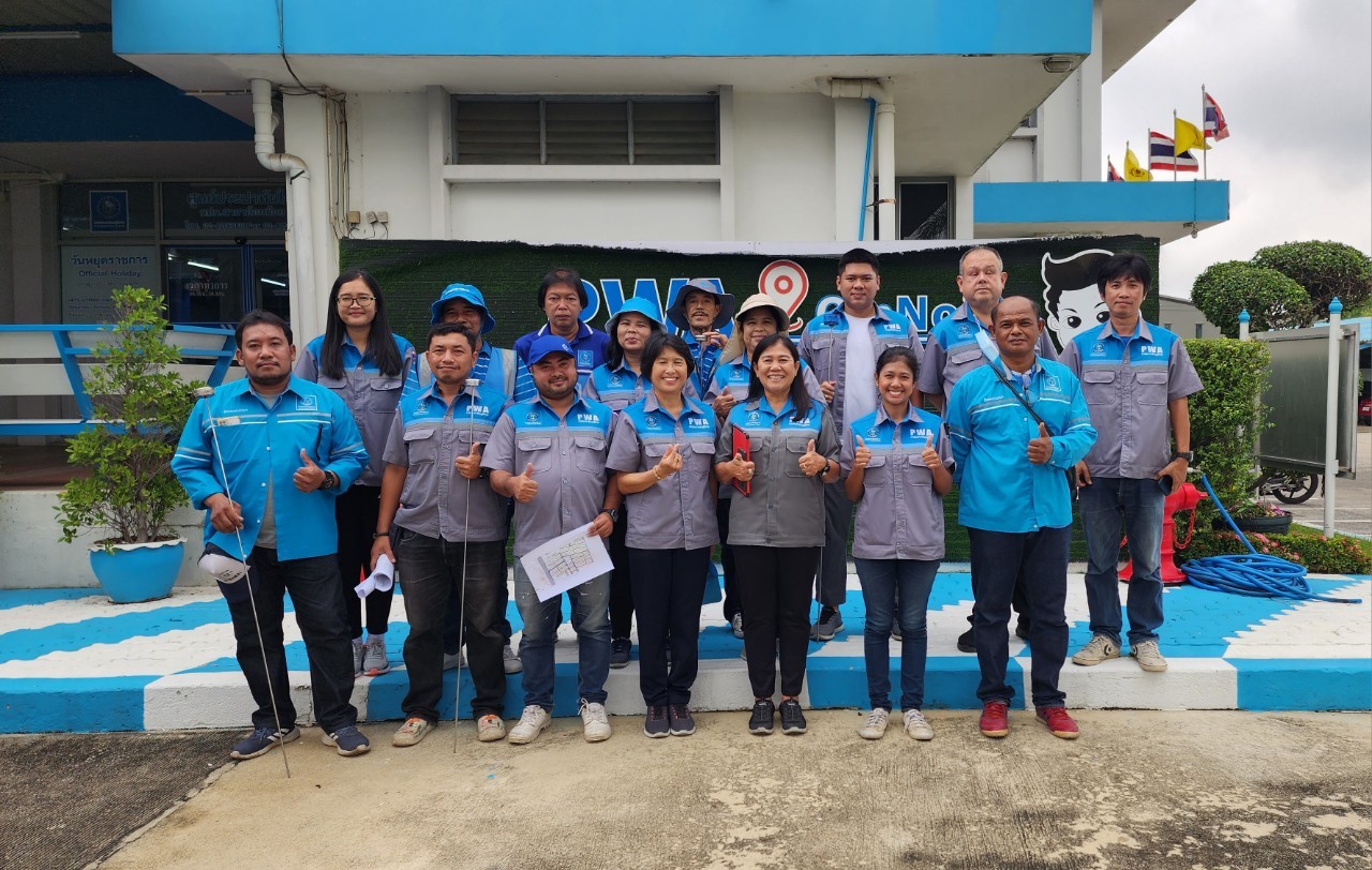 กปภ.สาขาอ้อมน้อย ลงพื้นที่ทำกิจกรรมลดน้ำสูญเสียเชิงรุก (ALC)