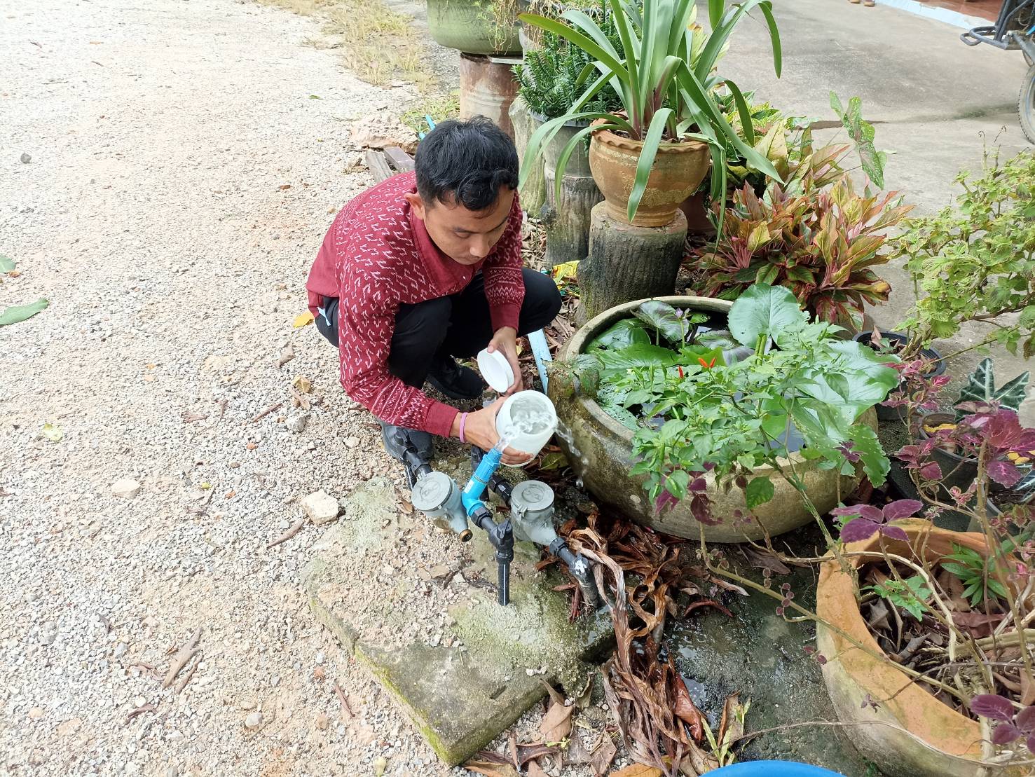 วันอังคารที่ 19 ธันวาคม 2566 กปภ.สาขากาญจนดิษฐ์ ลงพื้นที่สุ่มตรวจน้ำประปา บริเวณสถานีผลิตน้ำบ้านน้ำฉา โดยเก็บตัวอย่างน้ำจากก๊อกน้ำที่บ้านของผู้ใช้น้ำไปตรวจสอบคุณภาพน้ำ ซึ่งเป็นหนึ่งในกระบวนการติดตามประเมินผลและควบคุมคุณภาพน้ำประปาให้ได้มาตรฐาน