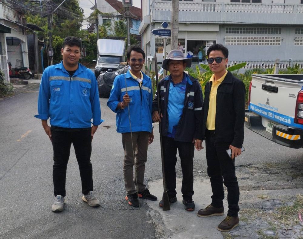 กปภ.สาขาภูเก็ต ลงพื้นที่สำรวจหาท่อแตกท่อรั่วเชิงรุก (ALC) บริเวณ ซ.ประชาเสรี และ ซ.ก้าวหน้า ถ.ศักดิเดช ต.วิชิต อ.เมือง จ.ภูเก็ต
