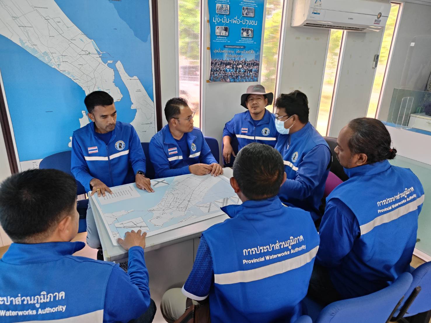 กปภ.สาขาสงขลา ลงพื้นที่ระบายอากาศและระบายตะกอนในเส้นท่อ หลังการซ่อมท่อส่งน้ำในสะพานติณสูลานนท์ (ช่วงเกาะยอ-อ.สิงหนคร)