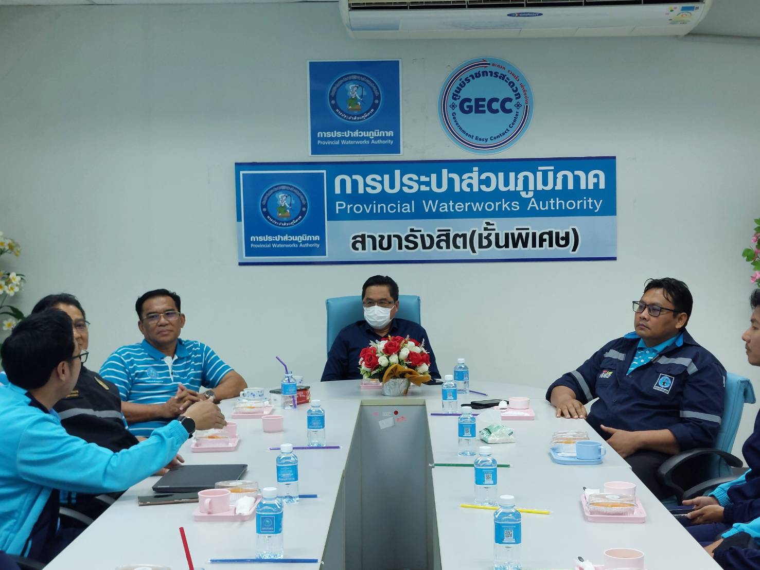 กปภ.สาขารังสิต(พ) ให้การต้อนรับคณะนักกีฬาตะกร้อกปภ.