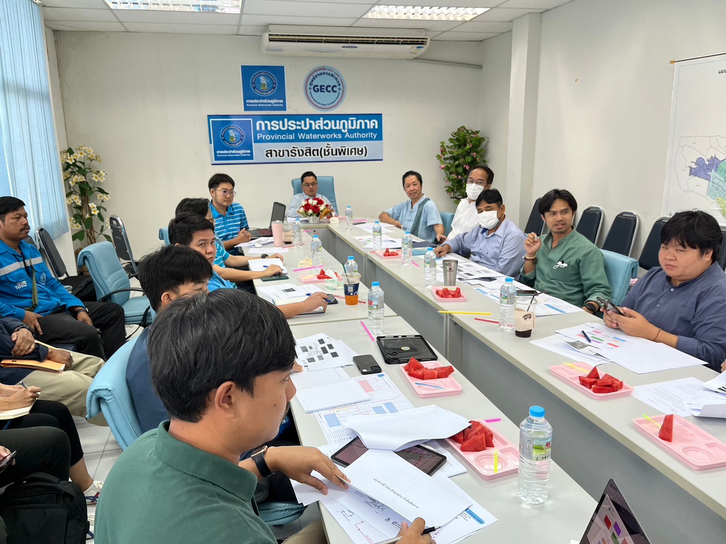 กปภ.สาขารังสิต(พ) ร่วมประชุมหารือแนวทางการเพิ่มน้ำจำหน่ายและลดน้ำสูญเสียในพื้นที่ให้บริการ