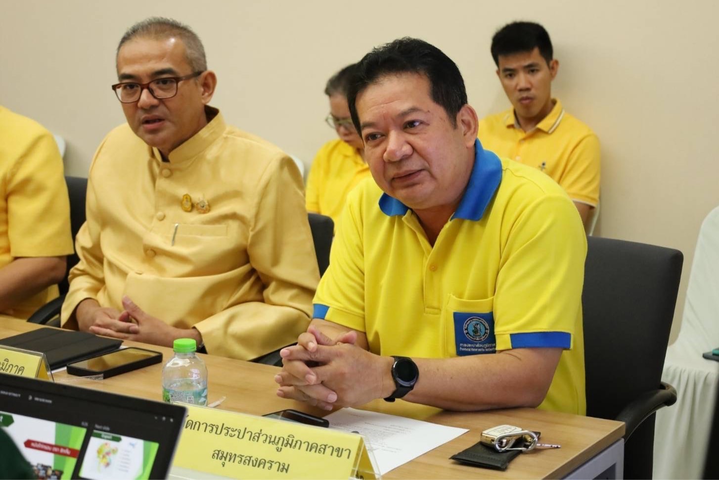 กปภ.สาขาสมุทรสงคราม ร่วมประชุมสัญจร หัวหน้าส่วนราชการ หน่วยงานรัฐวิสาหกิจ สังกัดกระทรวงมหาดไทย และนายอำเภอ จังหวัดสมุทรสงคราม ครั้งที่ 3/2567 ประจำเดือนมีนาคม 2567 ณ บริษัท บุญฟูดส์ จำกัด