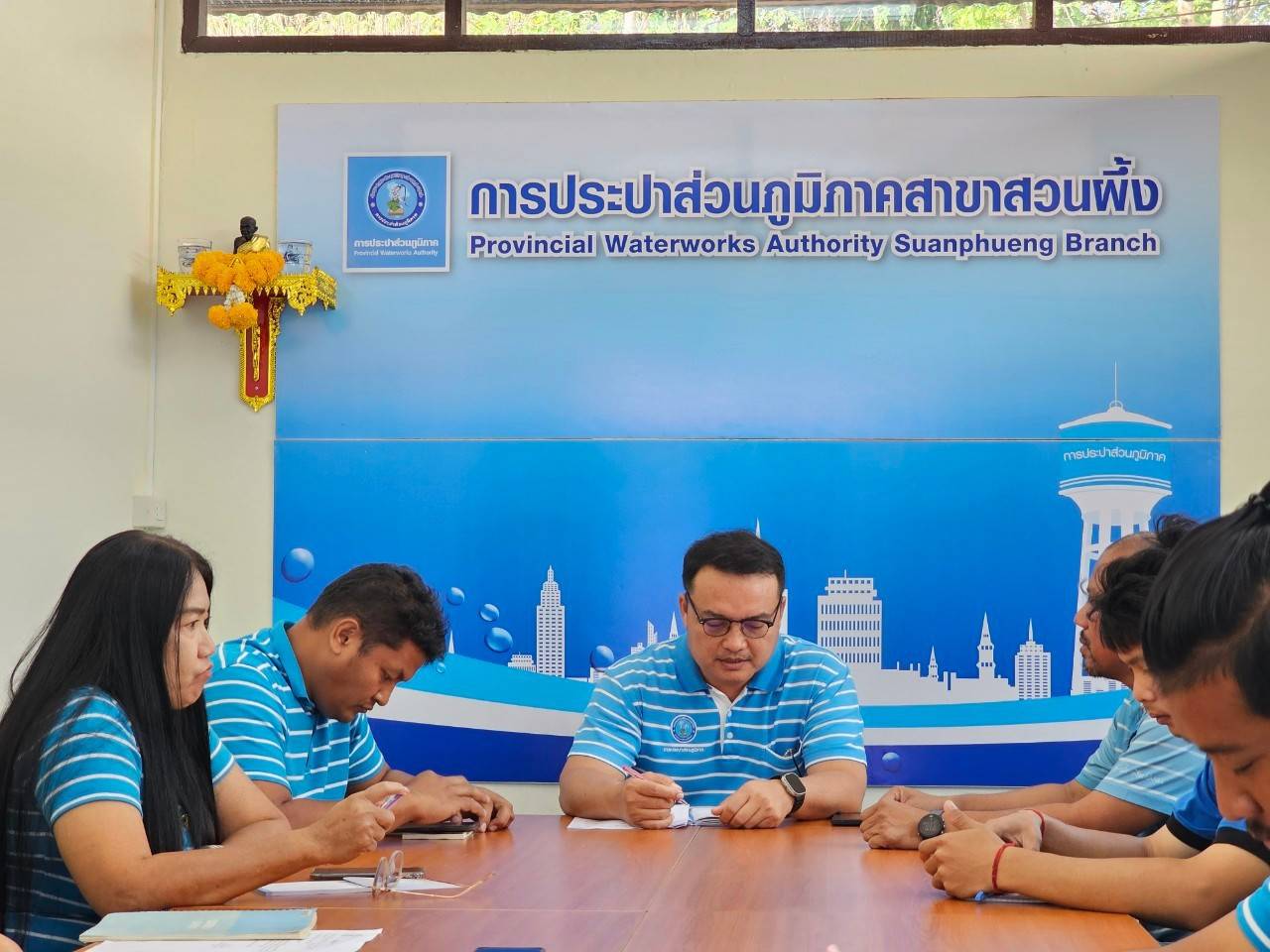 การประปาส่วนภูมิภาคสาขาสวนผึ้ง ประชุม MORNING TALK  ประจำเดือน  กุมภาพันธ์  2567