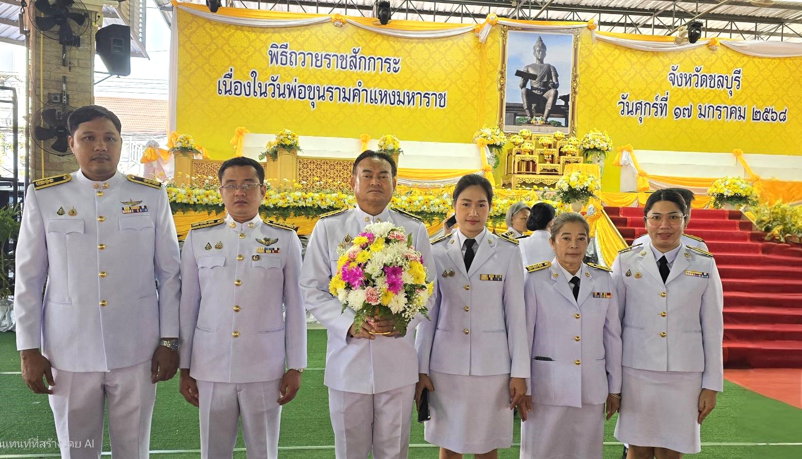 กปภ.สาขาชลบุรี (พ) ร่วมพิธีถวายราชสักการะเนื่องในวันพ่อขุนรามคำแหงมหาราช ประจำปี 2568